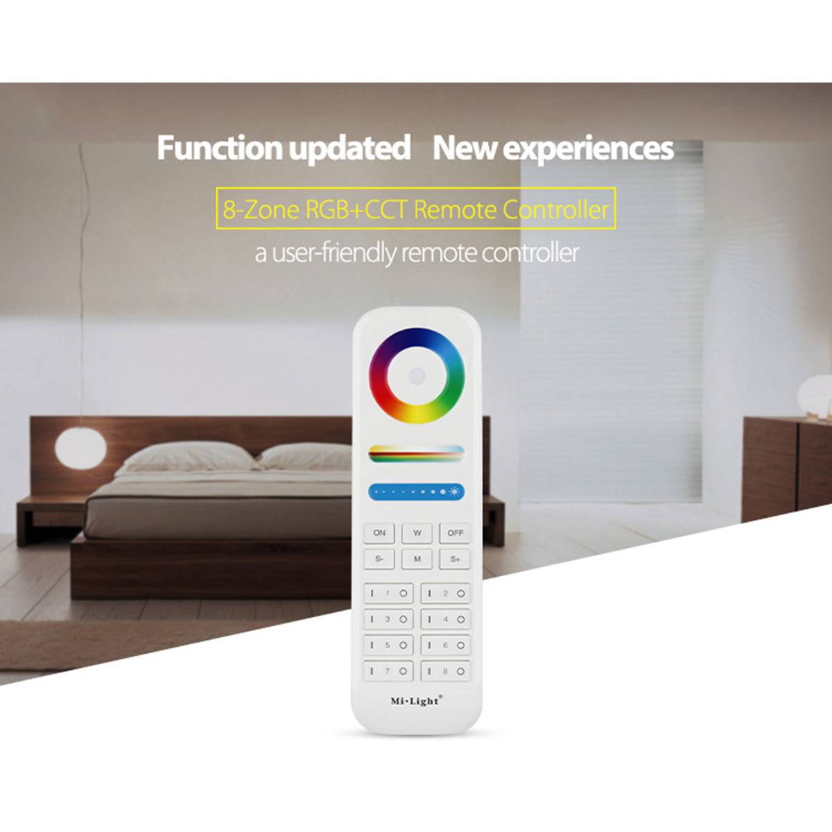 GloboStar® 73426 Ασύρματο Χειριστήριο Αφής έως 8 Group Wireless RF 2.4Ghz LED RGBW+WW Smart Touch Panel 8-Zone Mi-Light FUT089 433MHz RF 2.4G - ledmania.gr