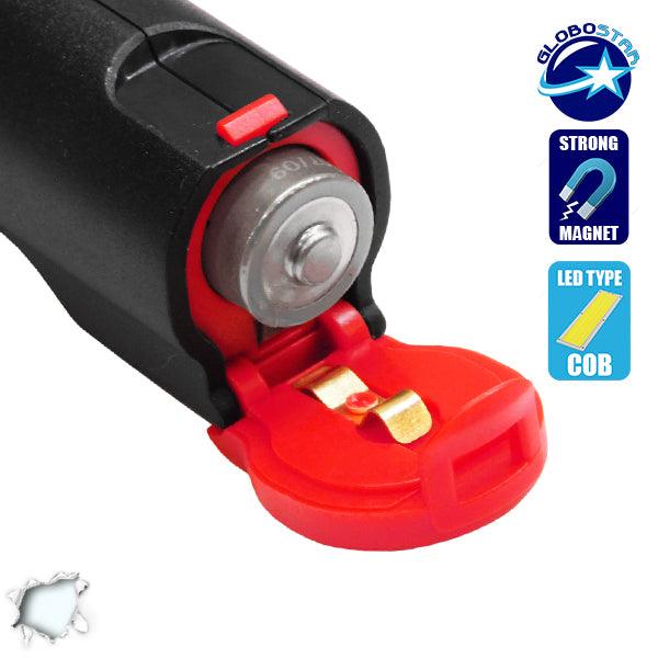 Φορητός Φακός PEN COB LED Κόκκινο Χρώμα GloboStar 07007 - ledmania.gr