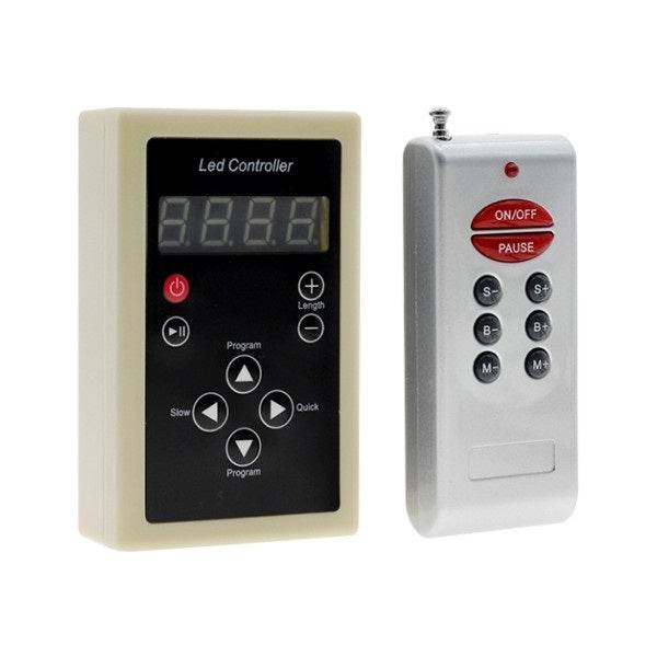 Ασύρματος LED Digital RGB Controller με Χειριστήριο RF για LED Digital RGB Προϊόντα 5v - 12v - 24v 1024 IC - 2048 IC GloboStar 04036 - ledmania.gr
