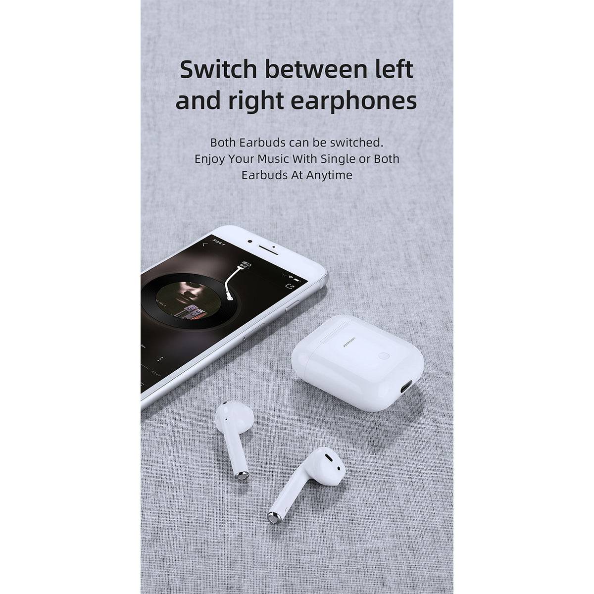 GloboStar® 87051 JOYROOM Originals JR-T03S TWS Earphones με Θήκη Φόρτισης True Wireless Bluetooth V5.0 Binaural Συμβατό με iOS & Android Μαύρο - ledmania.gr