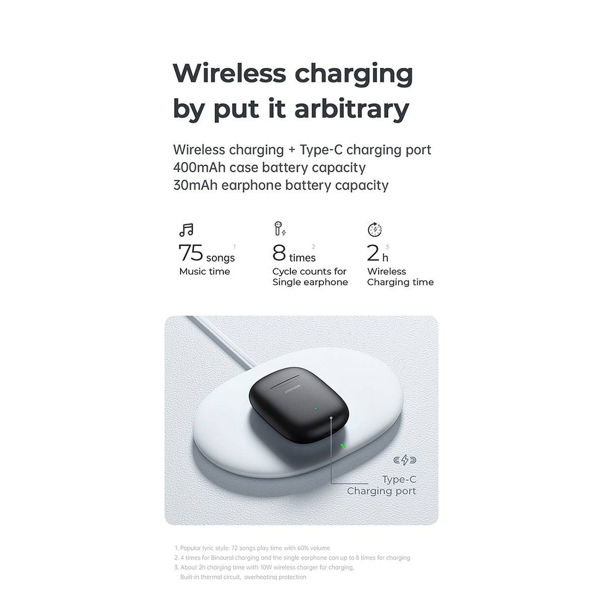 GloboStar® 87055 JOYROOM Originals JR-T13 Bilateral TWS Earphones με Θήκη Φόρτισης True Wireless Bluetooth V5.0 Binaural Συμβατό με iOS & Android Μαύρο - ledmania.gr