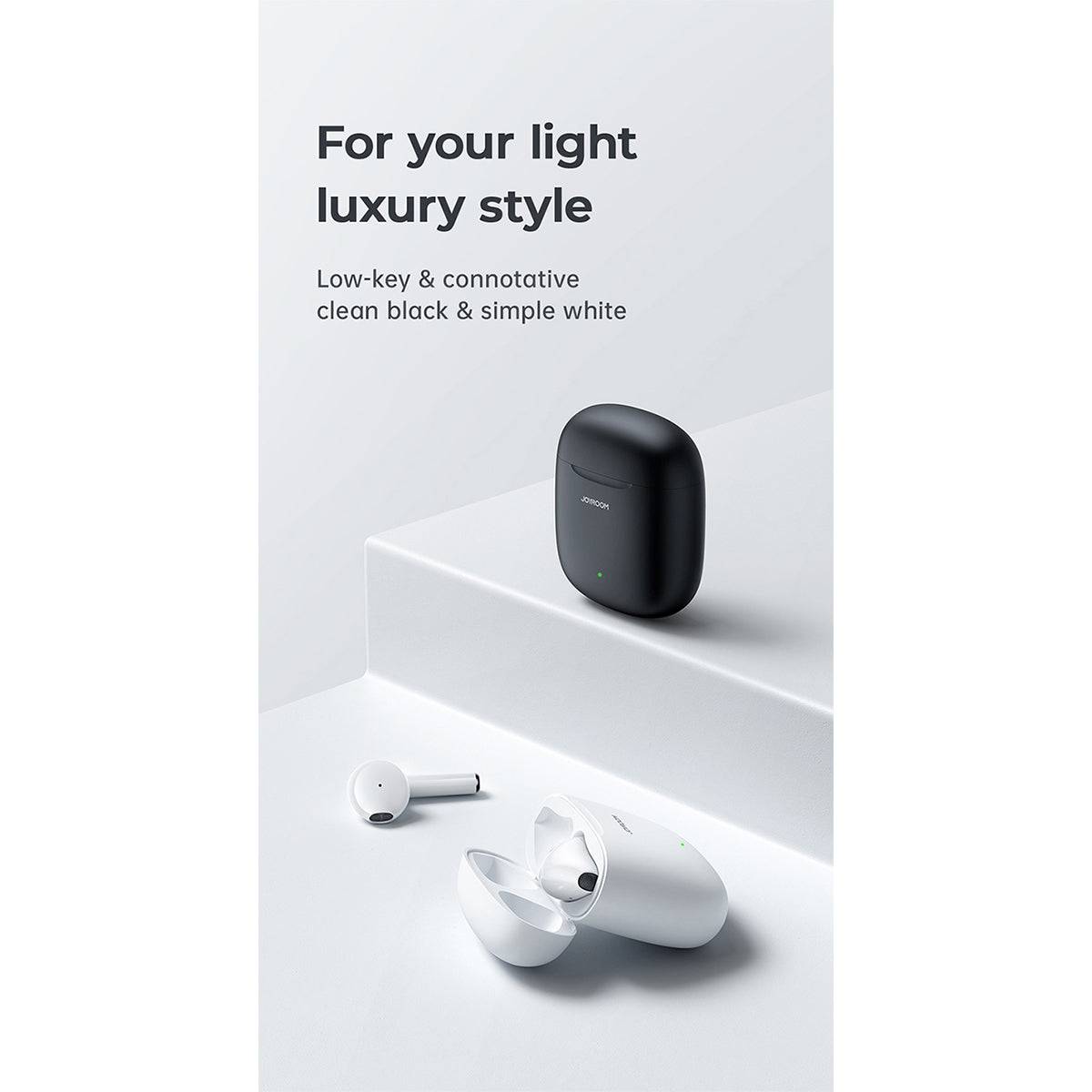 GloboStar® 87055 JOYROOM Originals JR-T13 Bilateral TWS Earphones με Θήκη Φόρτισης True Wireless Bluetooth V5.0 Binaural Συμβατό με iOS & Android Μαύρο - ledmania.gr