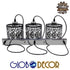 GloboStar® FELICIA 01247 Μοντέρνο Κρεμαστό Φωτιστικό Οροφής Τρίφωτο Μαύρο Μεταλλικό Πλέγμα με Λευκό Γυαλί Μ62 x Π15 x Υ19cm - ledmania.gr
