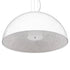 GloboStar® SERENIA WHITE 01273 Μοντέρνο Κρεμαστό Φωτιστικό Οροφής Μονόφωτο Λευκό Γύψινο Καμπάνα Φ90 x Y45cm - ledmania.gr