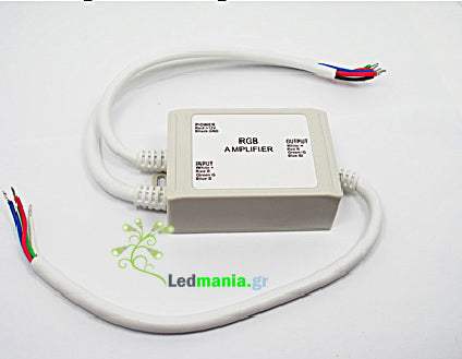 Αδιαβροχος Ενισχυτης Rgb Σηματος 144w-12v - ledmania.gr