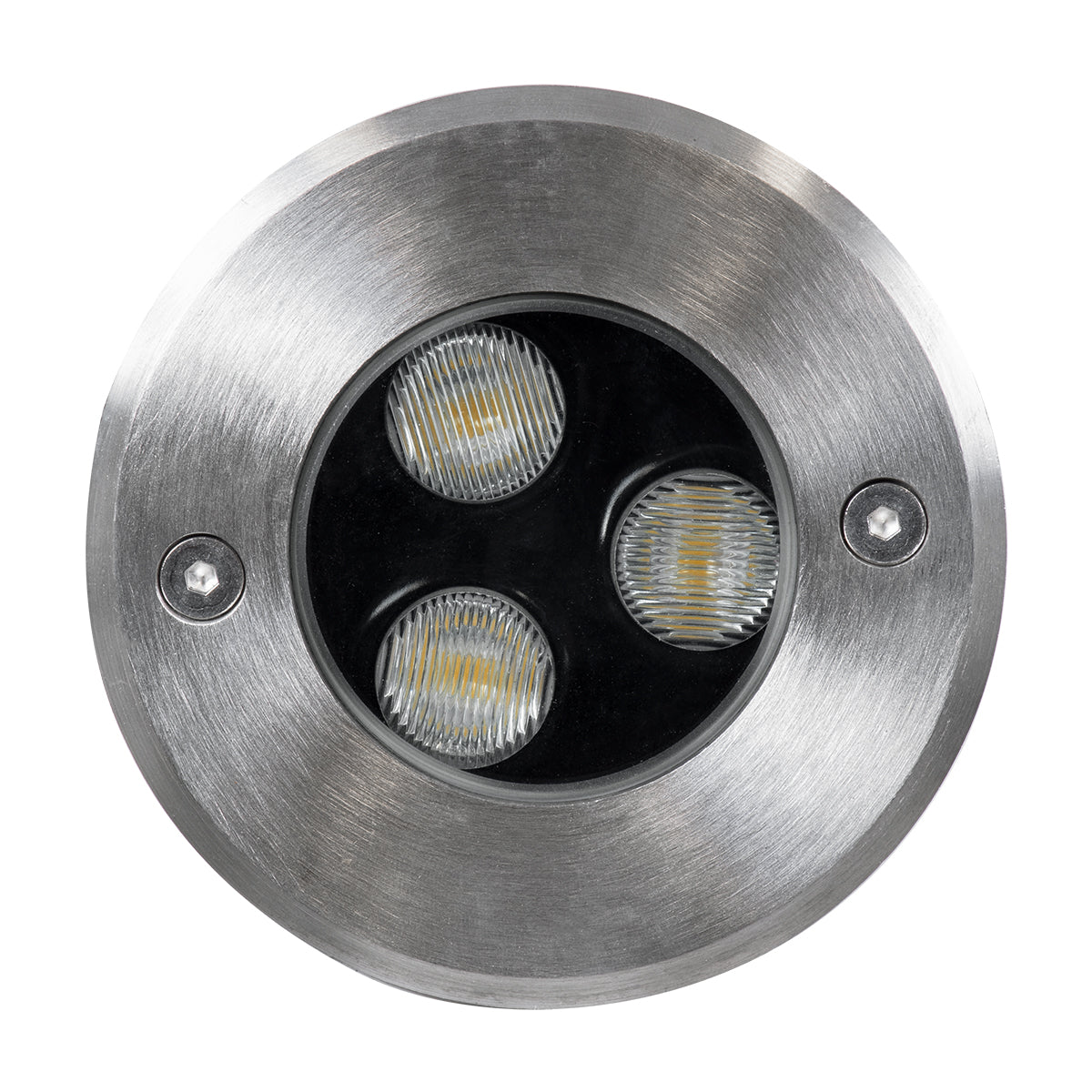 GloboStar® UNDERGROUND-FANI S-90979 Χωνευτό Φωτιστικό Σποτ Δαπέδου LED 12W 1080lm 60° DC 24V Αδιάβροχο IP68 Φ10 x Υ7.5cm Θερμό Λευκό 2700K - Ανοξείδωτο Ατσάλι - 3 Years Warranty - ledmania.gr