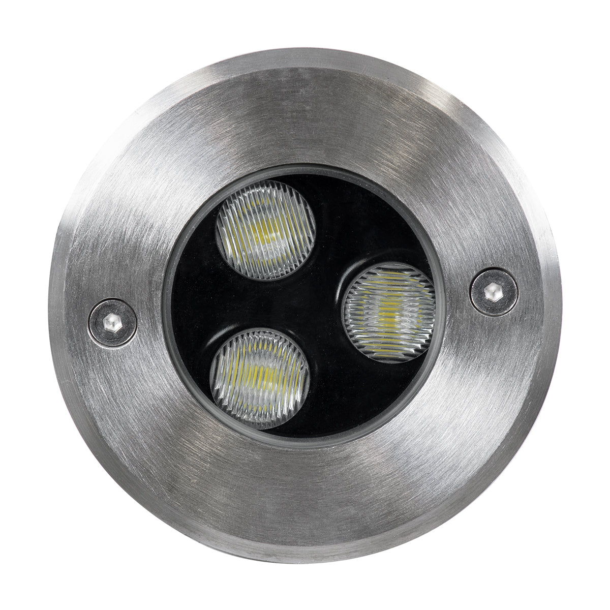 GloboStar® UNDERGROUND-FANI S-90980 Χωνευτό Φωτιστικό Σποτ Δαπέδου LED 12W 1200lm 60° DC 24V Αδιάβροχο IP68 Φ10 x Υ7.5cm Ψυχρό Λευκό 6000K - Ανοξείδωτο Ατσάλι - 3 Years Warranty - ledmania.gr