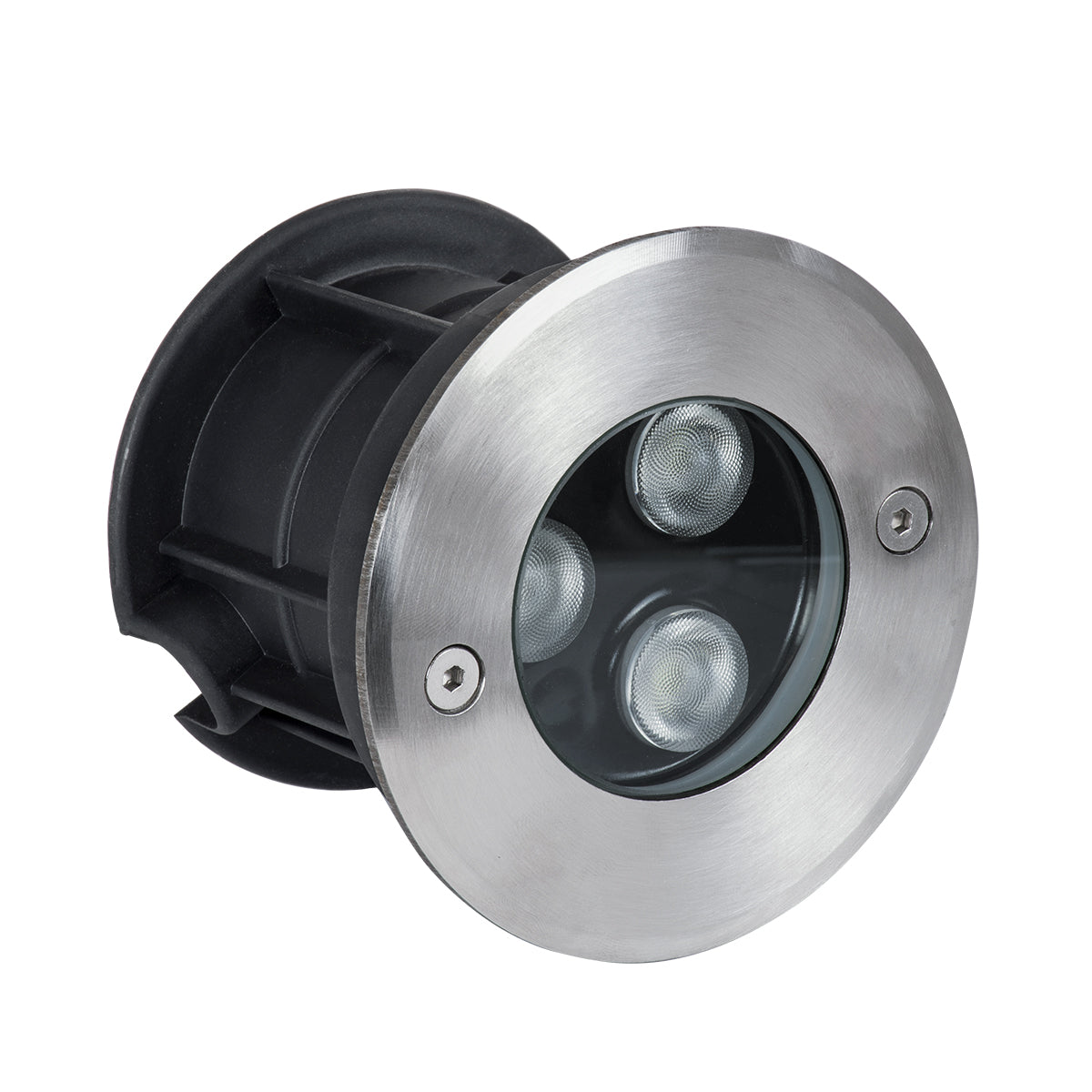 GloboStar® UNDERGROUND-FANI S-90981 Χωνευτό Φωτιστικό Σποτ Δαπέδου LED 12W 1020lm 60° DC 24V Αδιάβροχο IP68 Φ10 x Υ7.5cm RGBW DMX512 - Ανοξείδωτο Ατσάλι - 3 Years Warranty - ledmania.gr