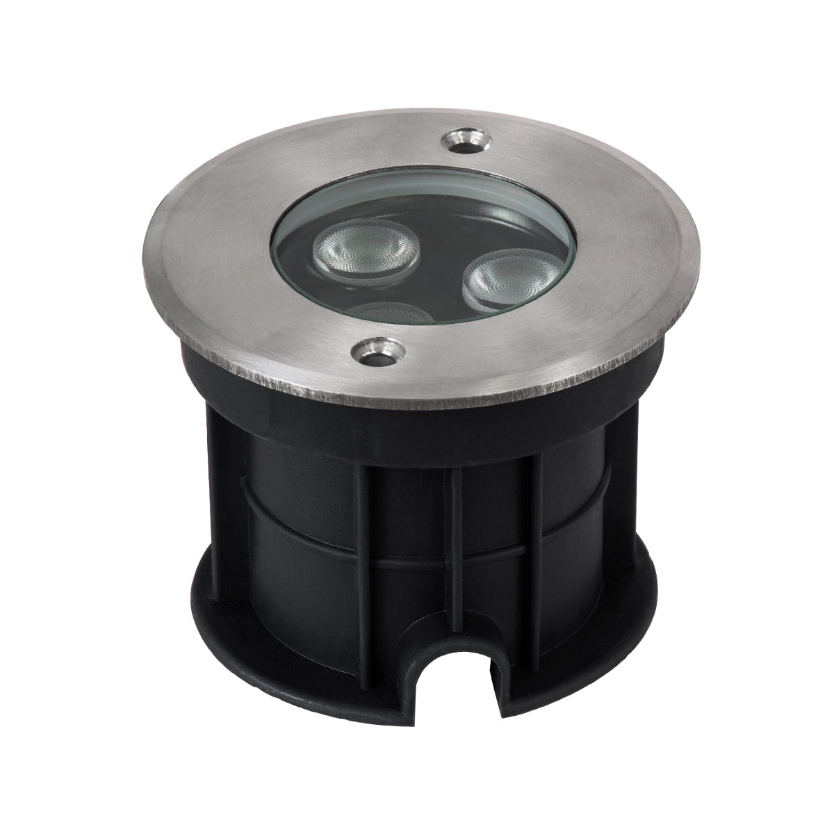 GloboStar® UNDERGROUND-FANI S-90981 Χωνευτό Φωτιστικό Σποτ Δαπέδου LED 12W 1020lm 60° DC 24V Αδιάβροχο IP68 Φ10 x Υ7.5cm RGBW DMX512 - Ανοξείδωτο Ατσάλι - 3 Years Warranty - ledmania.gr