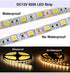 Αδιαβροχη Ταινια Led  60 Smd 5050 Leds/1 Μετρο IP65-12vdc-15-16lm μετρο-Λευκο Ημερας 4000Κ-1μετρο - ledmania.gr