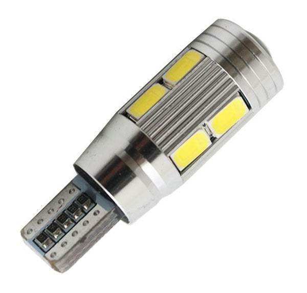 T10-W5W Canbus Led Αυτοκινήτων 10smd 5630 με Φακο Ενισχυσης-12VDc-Ψυχρο λευκο-1τεμ. - ledmania.gr