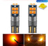 T10-W5W Canbus led αυτοκινητου 600lm-10smd 3030S 12-24vdc Πορτοκαλι-1 τεμ. - ledmania.gr