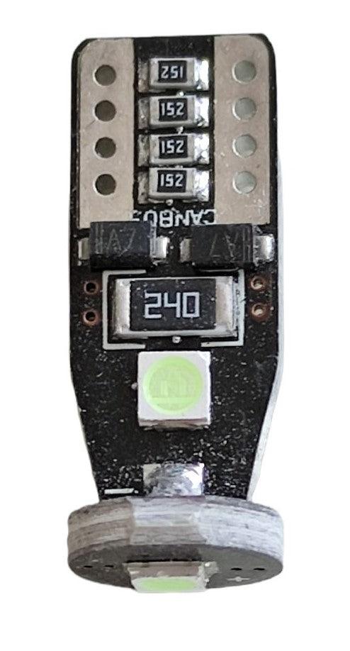 T10 W5W canbus led αυτοκινήτου 300lm-3030 Chip 3SMD -12vDc Μπλέ του Πάγου-360°-τεμ.1 - ledmania.gr
