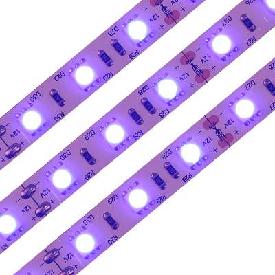 Led Ταινία 10-12Lm ανά Led IP20 -24volt-14.4w το μέτρο-Βιολετή-1μετρο - ledmania.gr