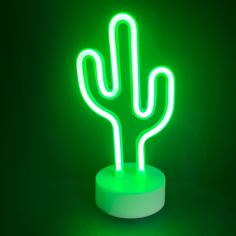 ΚΑΚΤΟΣ, 45 NEON LED ΛΑΜΠΑΚΙΑ ΜΕ ΜΠΑΤΑΡΙΑ (3xAA)/USB, ΠΡΑΣΙΝΟ, IP20, 15x10x25.5cm - ledmania.gr