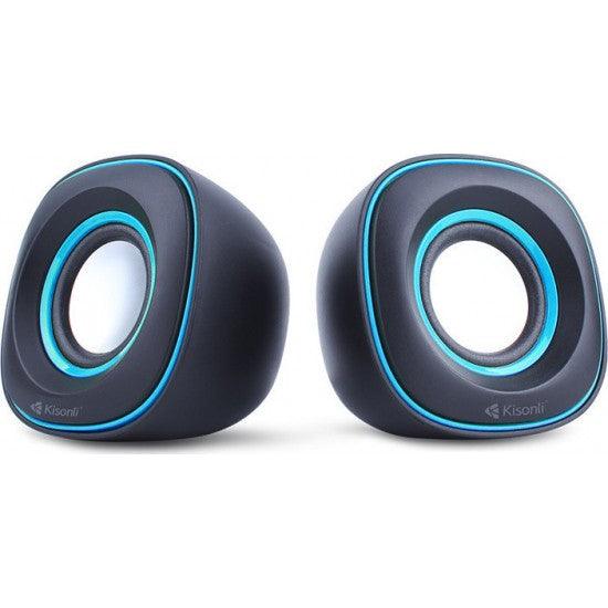 KISONLI SPEAKERS V350, 3Wx2 USB - 22061 - ledmania.gr