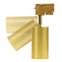 GloboStar® LEO 60357 Κινούμενο Στρόγγυλο Φωτιστικό Σποτ Ράγας Αλουμινίου με Ντουί GU10 AC 220-240V IP20 Φ6 x Υ19cm - 2 Γραμμών - Χρυσό Πλατίνα - ledmania.gr