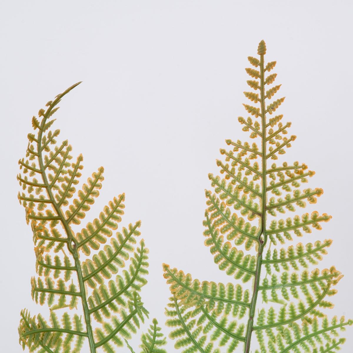 GloboStar® FERN 78269 Τεχνητό Φυτό Φτέρη - Μπουκέτο Διακοσμητικών Φυτών - Κλαδιών με Φύλλωμα Πράσινο - Καφέ Υ45cm - ledmania.gr