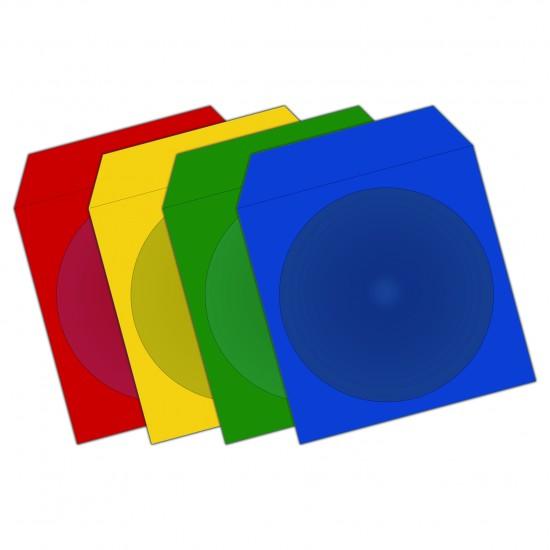 MediaRange Paper Sleeves for 1 Disc Assorted Colours 100 Pack (MRBOX67) - ledmania.gr