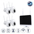 GloboStar® 86041 Ασύρματο Καταγραφικό με Οθόνη - 4 x Camera 2MP 1080P WiFi 360° Μοιρών - Αδιάβροχο IP66 - Νυχτερινή Όραση με LED IR - Διπλή Κατέυθυνση Ομιλίας - Ανιχνευτή Κίνησης - Νυχτερινή Λήψη - Λευκό - ledmania.gr