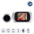 GloboStar® 86067 Επαναφορτιζόμενη Ψηφιακή Έξυπνη Camera Εξώπορτας 90° Μοιρών με Έγχρωμη Οθόνη 2.8" Inches - USB - Νυχτερινή Όραση με LED IR - Κουδούνι - Ασημί - ledmania.gr