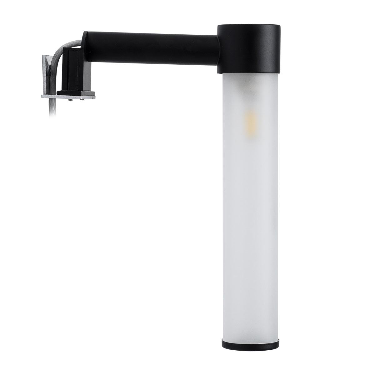 GloboStar® ELSA 60404 Μοντέρνο Φωτιστικό Τοίχου - Απλίκα Καθρέπτη Μπάνιου - Πίνακα 1 x G9 360° AC 220-240V IP44 Μ3.5 x Π13.5 x Υ20cm - Μαύρο - ledmania.gr