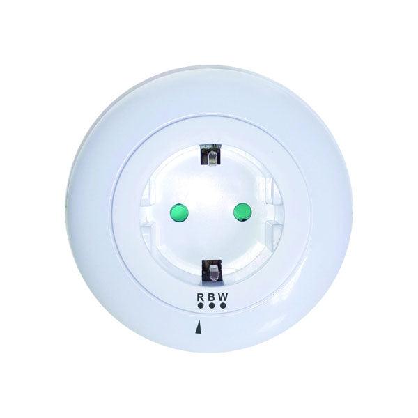 Led λαμπάκι νυκτός 0,5W 230V με πρίζα σούκο αισθητήρα λευκό/μπλε/κόκκινο φως λευκό πλαστικό IP20 - ledmania.gr