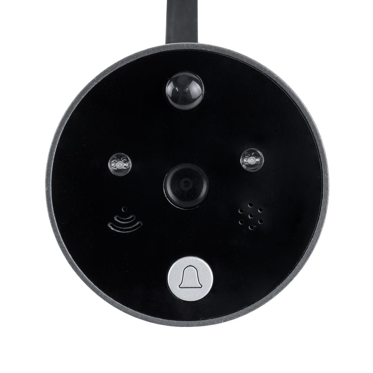 GloboStar® 86017 Ψηφιακή Έξυπνη Camera Εξώπορτας 90° Μοιρών με Έγχρωμη Οθόνη 2.8" Inches - Νυχτερινή Όραση με LED IR - Κουδούνι - Εσωτερική Μνήμη Αποθήκευσης - Λειτουργεί με 4 Μπαταρίες AAA - ledmania.gr