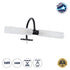 GloboStar® FLORA 60412 Μοντέρνο Φωτιστικό Τοίχου - Απλίκα Καθρέπτη Μπάνιου - Πίνακα 2 x G9 270° AC 220-240V IP44 Μ31 x Π13 x Υ12cm - Μαύρο - ledmania.gr