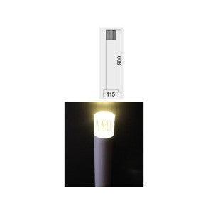 POLE 90CM CLEAR 2W LED 3000K 230V GREY - ledmania.gr
