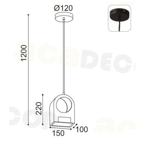 ^ ΚΡΕΜΑΣΤΟ Φ/Σ LED 10W 3000K 800LM ΞΥΛΟ+ΑΚΡΥΛΙΚΟ 15X10XH120CM YOKO - ledmania.gr