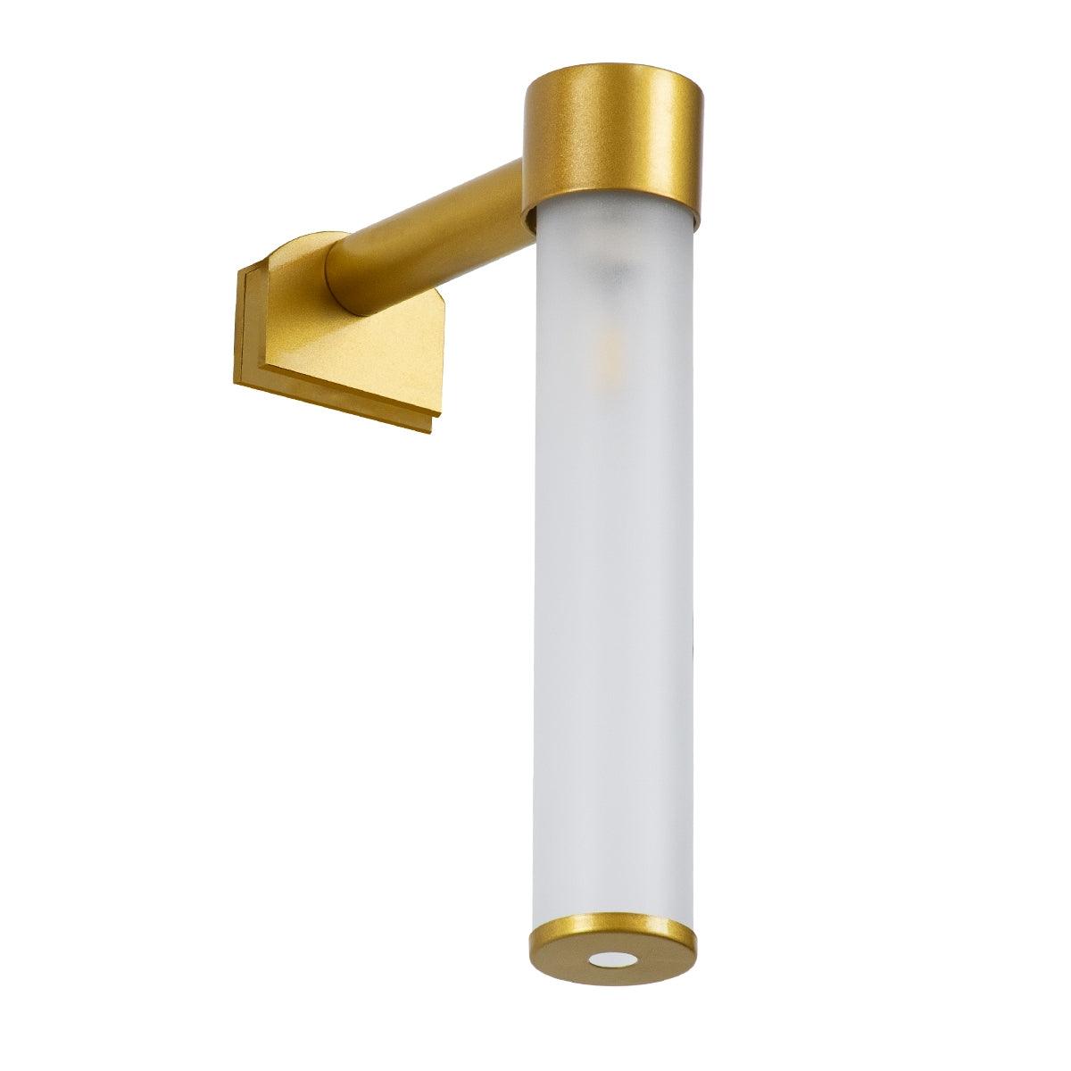 GloboStar® ELSA 60405 Μοντέρνο Φωτιστικό Τοίχου - Απλίκα Καθρέπτη Μπάνιου - Πίνακα 1 x G9 360° AC 220-240V IP44 Μ3.5 x Π13.5 x Υ20cm - Χρυσό - ledmania.gr