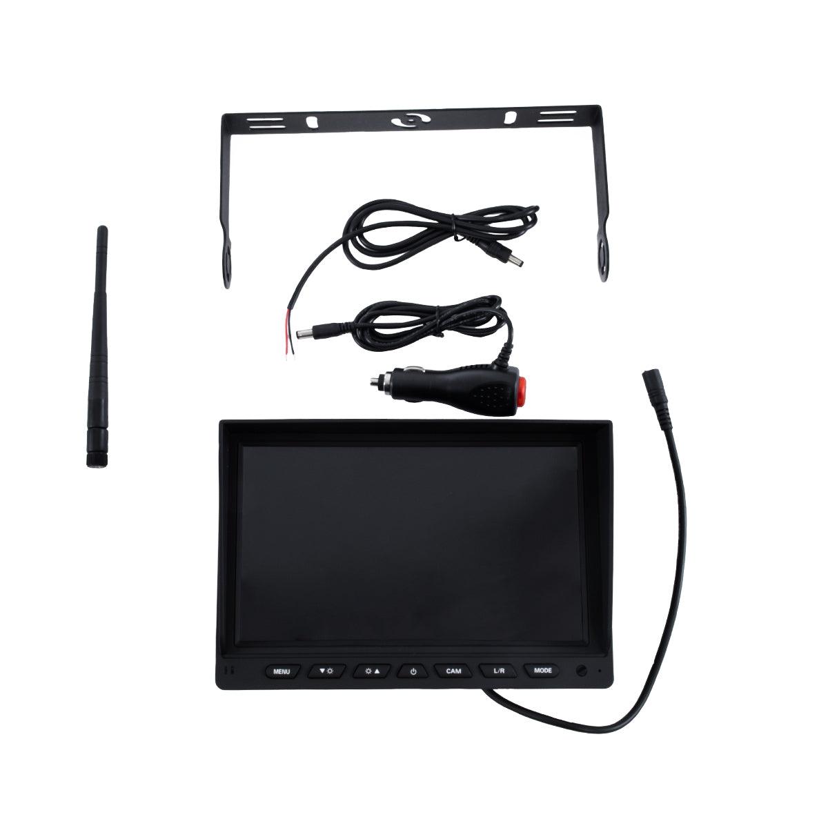 GloboStar® 86069 Έγχρωμη Οθόνη 9" WiFi για Αυτοκινητο - Φορτηγό DC 12-24V - για Σύνδεση έως 4 WiFi Κάμερες 1080P HD Οπισθοπορείας - Μαύρο - ledmania.gr