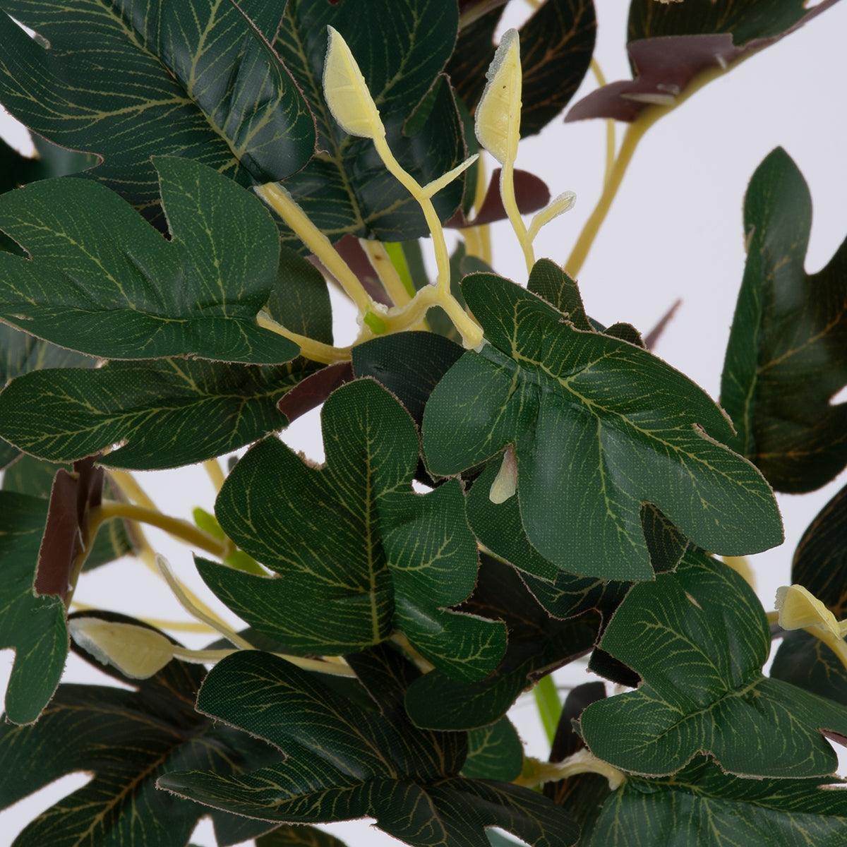 GloboStar® BELLYACHE BUSH 78219 Τεχνητό Φυτό Γιατρόφα - Μπουκέτο Διακοσμητικών Φυτών - Κλαδιών με Φύλλωμα Πράσινο - Κίτρινο - Κόκκινο Υ28cm - ledmania.gr