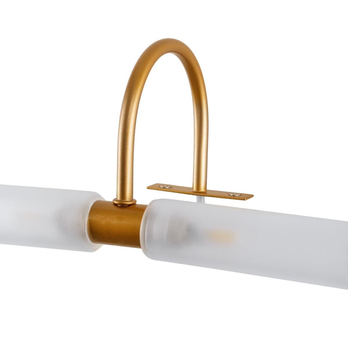 GloboStar® FLORA 60415 Μοντέρνο Φωτιστικό Τοίχου - Απλίκα Καθρέπτη Μπάνιου - Πίνακα 2 x G9 270° AC 220-240V IP44 Μ31 x Π13 x Υ12cm - Χάλκινο - ledmania.gr