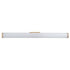 GloboStar® MABEL 60431 Μοντέρνο Φωτιστικό Τοίχου - Απλίκα Καθρέπτη Μπάνιου - Πίνακα LED 12W 1400lm 270° AC 220-240V IP44 Μ60 x Π10 x Υ5cm - Φυσικό Λευκό 4500K - Χάλκινο - ledmania.gr