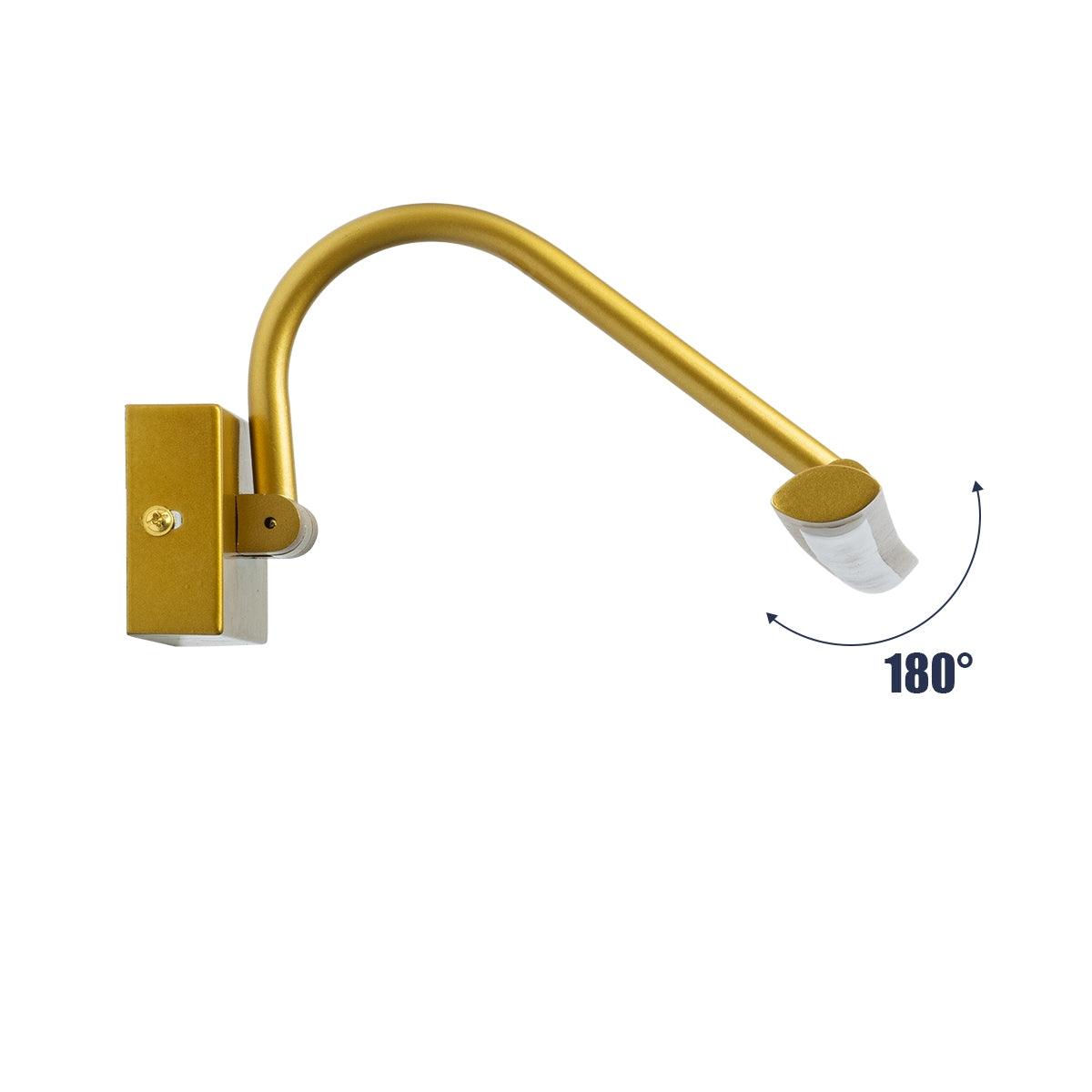 GloboStar® MIRA 60433 Μοντέρνο Φωτιστικό Τοίχου - Απλίκα Καθρέπτη Μπάνιου - Πίνακα LED 12W 1400lm 120° AC 220-240V IP44 Μ60 x Π20 x Υ13cm - Φυσικό Λευκό 4500K - Χρυσό - ledmania.gr
