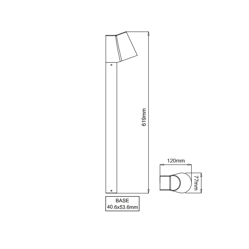 ^LED COB POST LUMINAIRE 6W 400LM 100° 230V AC 3.000K DARK GREY CRI80 IP54 30.000HRS - ledmania.gr