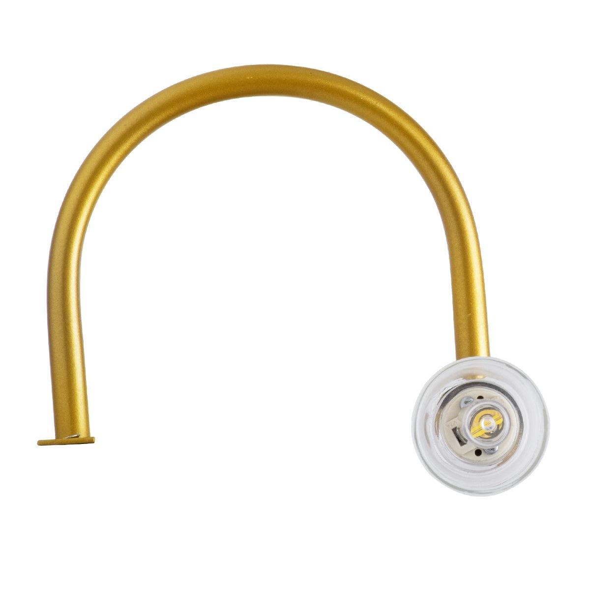 GloboStar® FLORA 60413 Μοντέρνο Φωτιστικό Τοίχου - Απλίκα Καθρέπτη Μπάνιου - Πίνακα 2 x G9 270° AC 220-240V IP44 Μ31 x Π13 x Υ12cm - Χρυσό - ledmania.gr