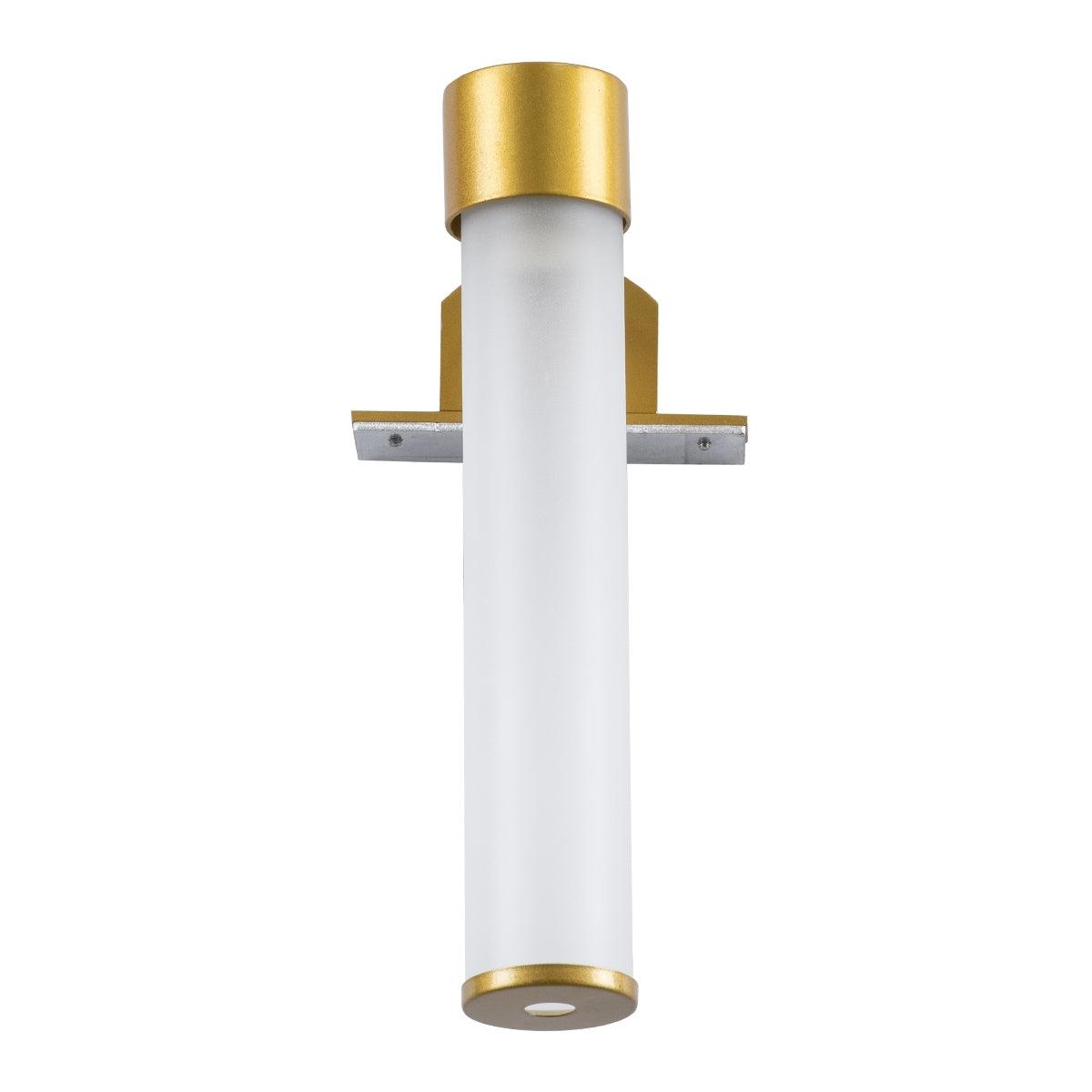 GloboStar® ELSA 60405 Μοντέρνο Φωτιστικό Τοίχου - Απλίκα Καθρέπτη Μπάνιου - Πίνακα 1 x G9 360° AC 220-240V IP44 Μ3.5 x Π13.5 x Υ20cm - Χρυσό - ledmania.gr