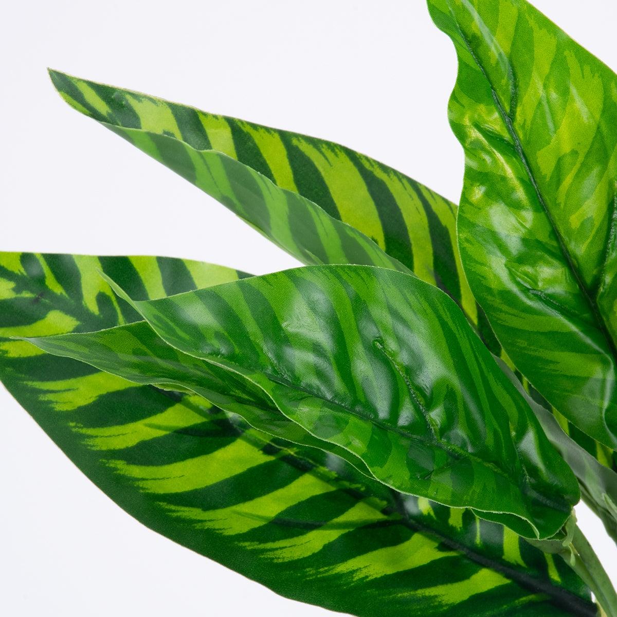 GloboStar® PEACOCK PLANT D.GREEN 78288 Τεχνητό Φυτό Καλαθέα Σ.Πρ. - Μπουκέτο Διακοσμητικών Φυτών - Κλαδιών με Φύλλωμα Πράσινο Υ28cm - ledmania.gr