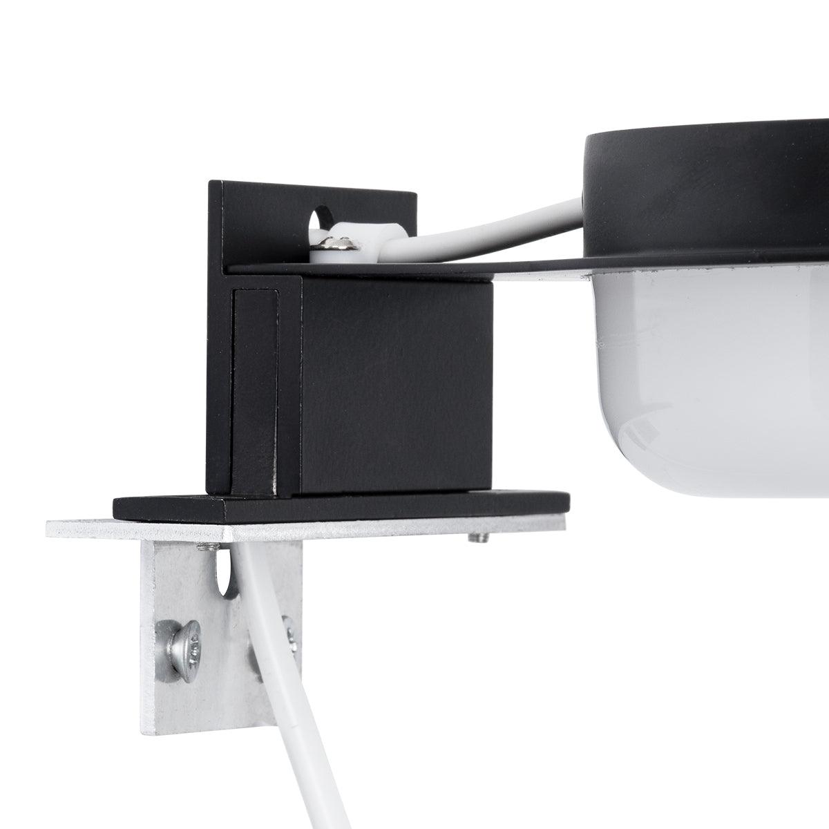 GloboStar® KIARA 60400 Μοντέρνο Φωτιστικό Τοίχου - Απλίκα Καθρέπτη Μπάνιου με 3 Τρόπους Τοποθέτησης LED 5W 560lm 120° AC 220-240V IP44 Μ10 x Π13 x Υ3cm - Φυσικό Λευκό 4500K - Μαύρο - ledmania.gr