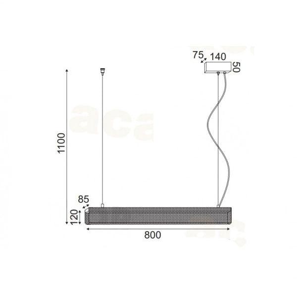 ^ ΚΡΕΜΑΣΤΟ Φ/Σ LED 11W 3000K 1180LM ΜΕΤ/ΚΟ ΜΑΥΡΟ 8,5Χ80ΧΗ110CM OFIS - ledmania.gr