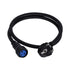 GloboStar® 51172 Καλώδιο Ρεύματος 3PIN DMX512 1 Μέτρο από Female XLR σε Male Πρίζα Schuko Τερματισμένο Αδιάβροχο IP65 Μ100cm - Μαύρο - ledmania.gr
