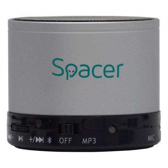 Spacer Speaker Topper Bluetooth Portable 3W, FM, Silver (SPB-TOPPER-SILV) - ledmania.gr