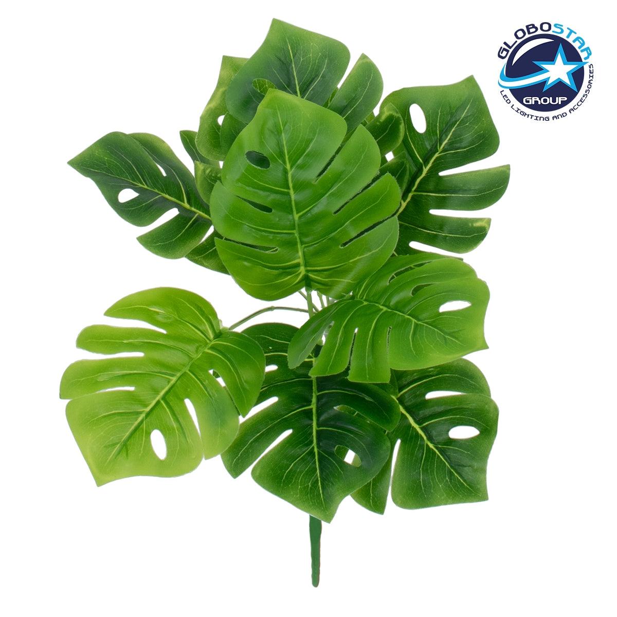 GloboStar® MONSTERA MEDIUM 78261 Τεχνητό Φυτό Μονστέρα Μεσ. - Μπουκέτο Διακοσμητικών Φυτών - Κλαδιών με Φύλλωμα Πράσινο Υ33cm - ledmania.gr