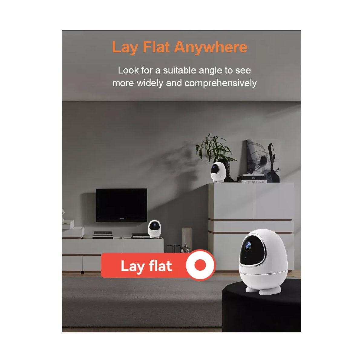 GloboStar® 86008 Rechargeable Table Camera WiFi HD 1080P 3MP 350° 5200mAh Two Way Audio & Motion Detection - Επαναφορτιζόμενη Επιτραπέζια Κάμερα WiFi HD 1080P 350° 5200mAh Διπλή Κατέυθυνση Ομιλίας με Ανιχνευτή Κίνησης - Λευκό - ledmania.gr