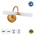 GloboStar® PAOLA 60419 Μοντέρνο Φωτιστικό Τοίχου - Απλίκα Καθρέπτη Μπάνιου - Πίνακα 2 x G9 270° AC 220-240V IP44 Μ31 x Π16 x Υ15cm - Χάλκινο - ledmania.gr