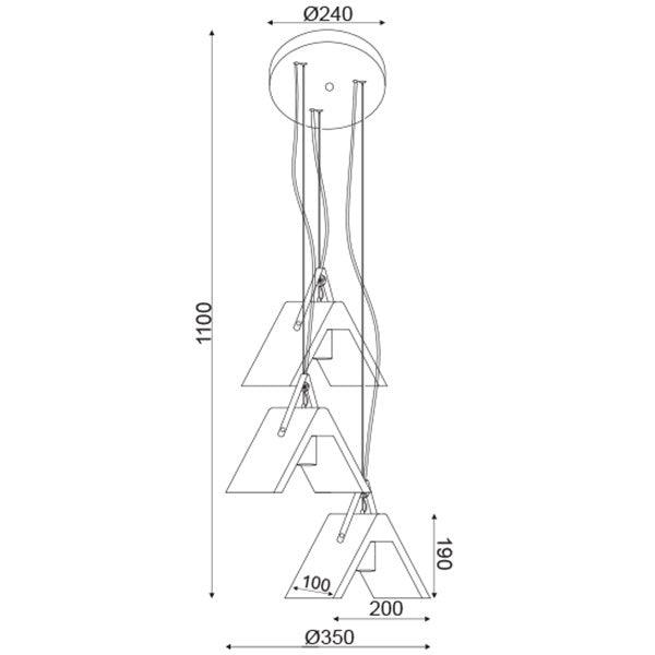 ΚΡΕΜΑΣΤΟ Φ/Σ 3ΧΕ27 ΤΣΙΜΕΝΤΟ+ΔΕΡΜΑ Φ43ΧΗ110CM ALFA - ledmania.gr