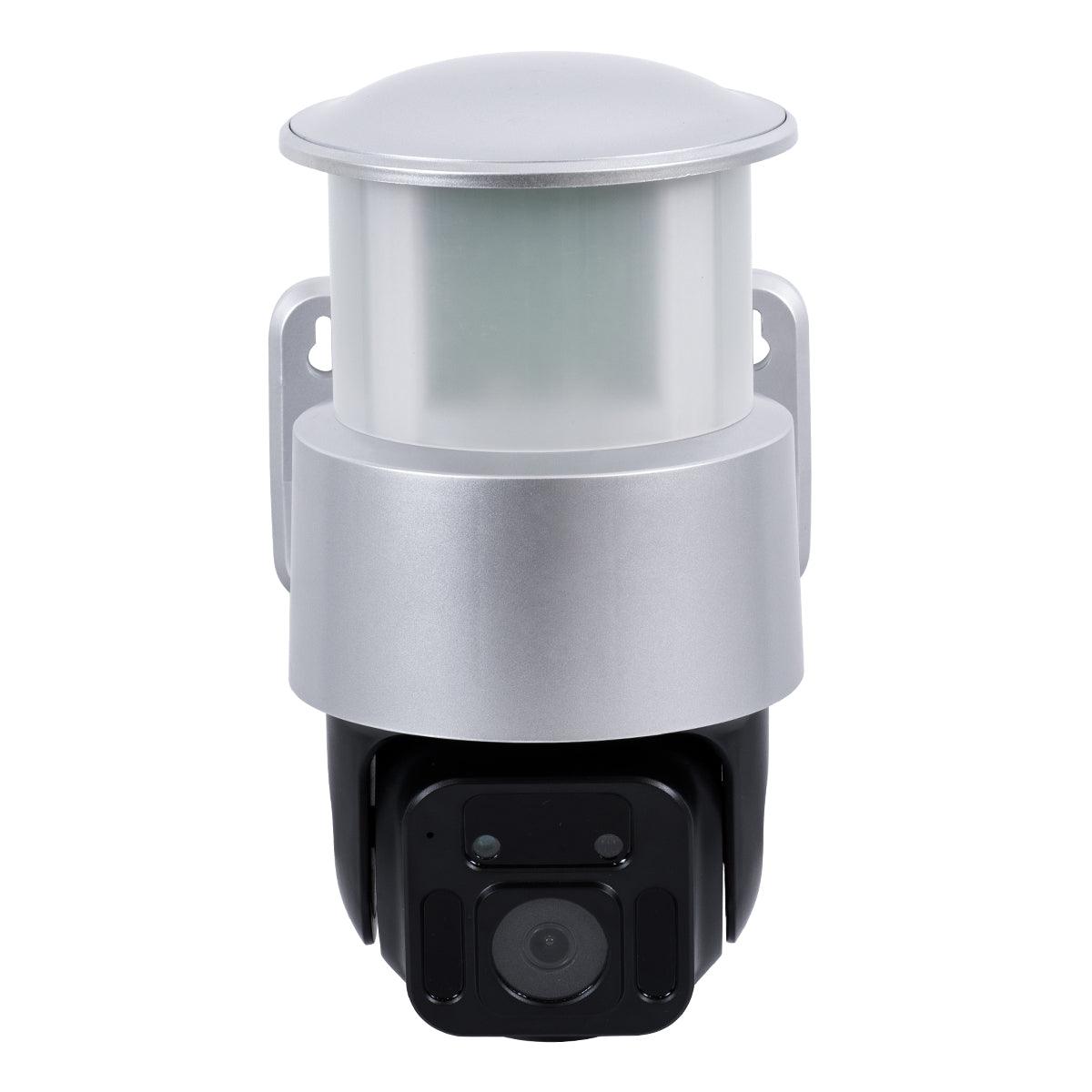 GloboStar® 86046 Αυτόνομος Ηλιακός Προβολέας LED SMD 24W 1200lm Camera 1080P 2MP 4G SIM CARD WiFi 150° Μπαταρία 3200mAh Φωτοβολταϊκό Πάνελ Αισθητήρα Ημέρας-Νύχτας & Ρύθμιση Χρόνου Διπλή Κατέυθυνση Ομιλίας Αδιάβροχος IP66 Ψυχρό Λευκό 6000K - Ασημί - ledmania.gr